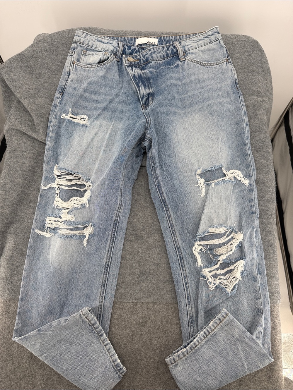 VERVET Liberate Super High Rise Crossover Waist Ankle MOM JEANS 29